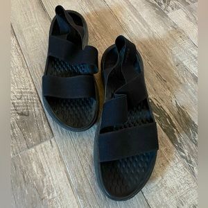 Black Crocs sandals size 9